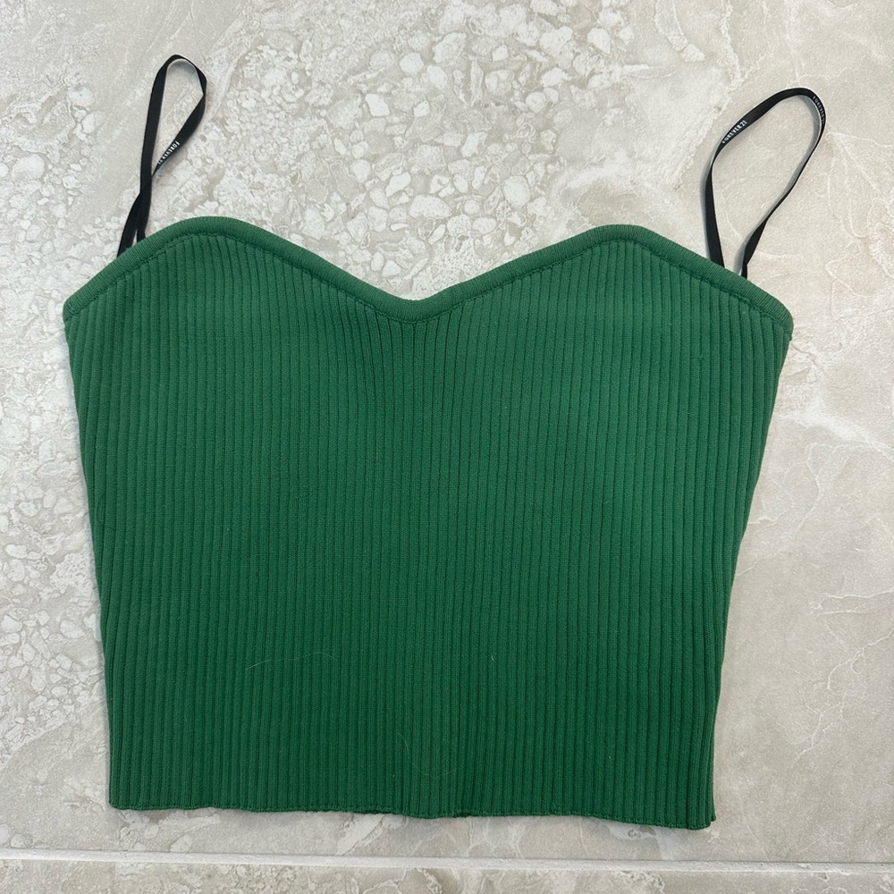 Forever 21 Green Ribbed Camisole